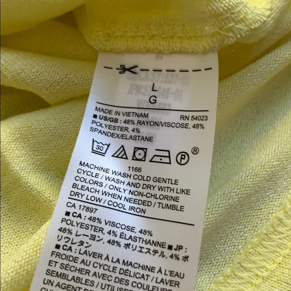 New With Tags Yellow Banana Republic Shirt L - Picture 6 of 6